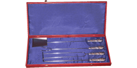 157 - 5 pieces kit for BBQ in wooden case