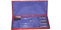 158 - 4 pieces kit for BBQ in wooden case
